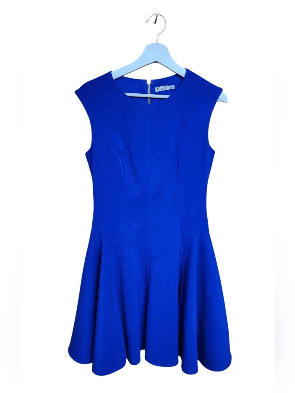 Eljza J Royal Blue Sleeveless Fit-and-Flare Dress Sz 2 Wedding Guest Cocktail